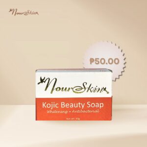 Photo of our NourSkin Kojic Beauty Soap under studio lighting